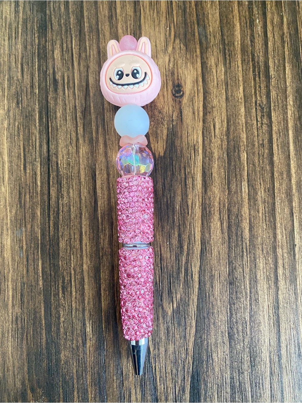 New Rhinestone Pink Cute Bunny Pen